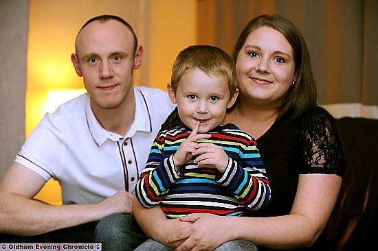 James josey with mum and dad Simon and Jenny 
