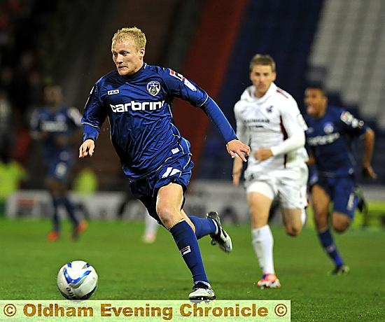ROBBIE Simpson has made his mark in midfield. 