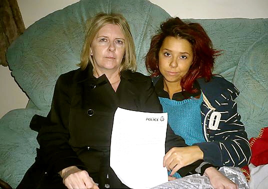 SCAMMED: Sara, left, and Yasmin Essalmi with the police letter  

