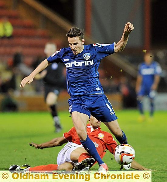 Matt Derbyshire: keeps defenders on their toes Matt Derbyshire: keeps defenders on their toes
