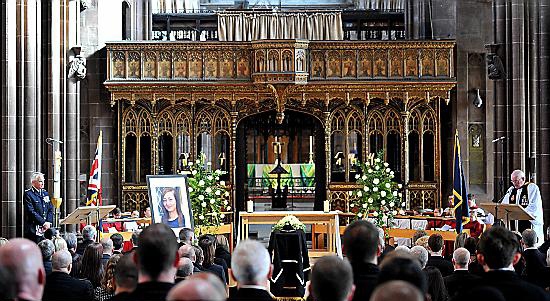 THE scene inside the cathedral. 