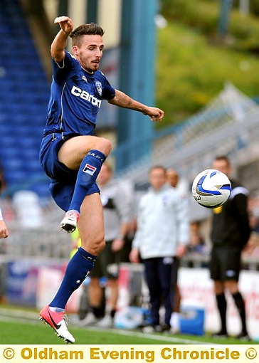 FANCY FOOTWORK: Matt Derbyshire displays his agility. 
