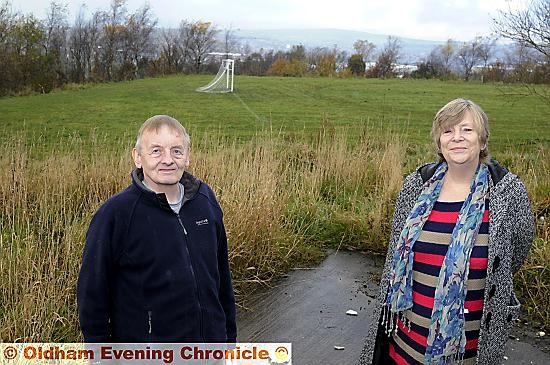 David Lord and Rose Johnstone at the Rembrandt Walk pitch in Sholver
David Lord and Rose Johnstone at the Rembrandt Walk pitch in Sholver