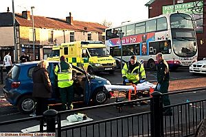 TRAGIC: paramedics arrive on the scene TRAGIC: paramedics arrive on the scene