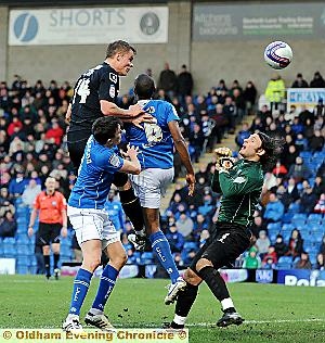 HEADS UP: Matt Smith scores against Chesterfield in the clash earlier this month.
HEADS UP: Matt Smith scores against Chesterfield in the clash earlier this month.