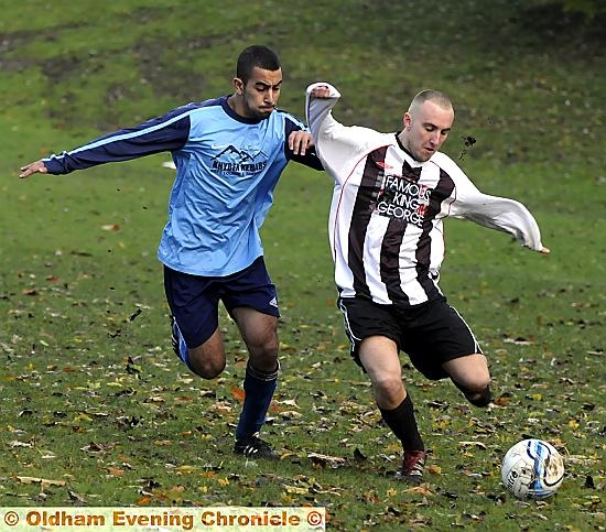 Ryan O’Shaughnessy is chased down by Shabir Ali
Ryan O’Shaughnessy is chased down by Shabir Ali