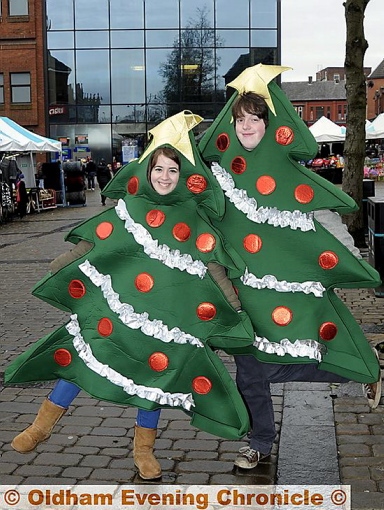FANCY that: dressing up is tree tops for this duo  

