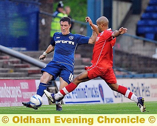 EYES ON THE BALL: Cliff Byrne (left) is focused on retaining the centre-back spot. EYES ON THE BALL: Cliff Byrne (left) is focused on retaining the centre-back spot.