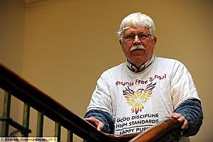 US Navy veteran Tom Burkard, confident the new school will open US Navy veteran Tom Burkard, confident the new school will open