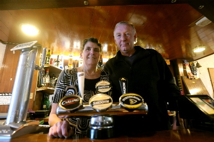 BARBARA and Brian Kinder will call last orders at The Red Lion in Austerlands for the final time on Thursday. BARBARA and Brian Kinder will call last orders at The Red Lion in Austerlands for the final time on Thursday.