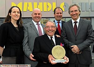 ALL SMILES... Some of the Mahdlo team that made the dream into a reality outside the new building. From the left: Helen Taylor (chief executive), Terry Flanagan (vice-chairman), Norman Stoller (founder patron), Williams Lees-Jones (chairman) and Bill Holroyd (OnSide). 

