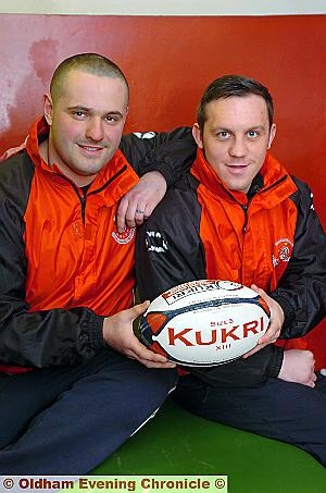 AT THE HELM . . . Higginshaw coaches Chris Tomlin (left) and Ryan O'Donnell. 