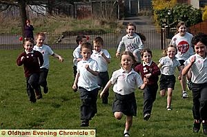 YOUNGSTERS took fundraising into their own hands at Beal Vale Primary School in Shaw. Members of the school council arranged a fun-run to provide two African families with fresh water. Juniors sprinted around the school field four times, donating 50p each. Infants clocking up two laps each. More than 180 youngsters took part. 
