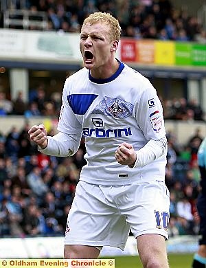 Robbie Simpson shows his emotion after earning Athletic a point at Wycombe. Robbie Simpson shows his emotion after earning Athletic a point at Wycombe.