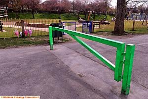 Scene of the fatal accident in Chadderton Hall Park 