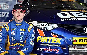 HIGH hopes: Andrew Jordan and the Pirtek Racing car with Revive! Oldham’s sponsorship 
