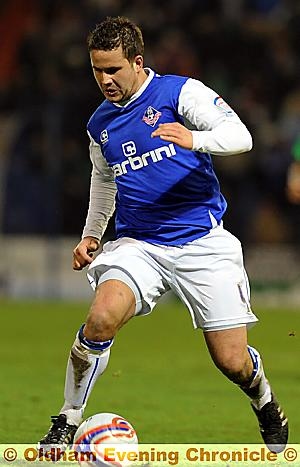 JAMES WESOLOWSKI’S tough tackling in midfield may earn him another crack at npower League One football with Athletic. 