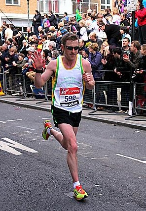 Ian McBride, 68th place & a new Royton Road Runners club marathon record. 