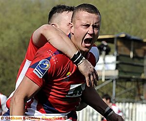 Jamie Dalimores shouts his delight at scoring Jamie Dalimores shouts his delight at scoring