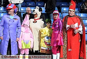 IN keeping with tradition, Athletic fans wore fancy dress for the team’s final away game of the season. Superheroes, cartoon characters and even pontiffs turned up at Gigg Lane to cheer on the Latics. IN keeping with tradition, Athletic fans wore fancy dress for the team’s final away game of the season. Superheroes, cartoon characters and even pontiffs turned up at Gigg Lane to cheer on the Latics.