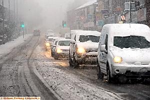 Bad weather conditions Lees Road, Salem 