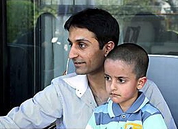 Sahil Saeed with his father, Raja Naqqash Saeed 
