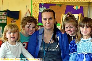 Supporters of Christine Cook, who suffers from Motor Neurone Disease, have raised more than £10,500 for her to have a dream and last holiday abroad with her family. Christine is pictured with pupils at Leesfield Pre-school, where she works 
