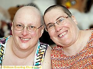 Andrea Walkden (right) shaved her head in support of Tracy Marinelli, who fighting breast cancer Andrea Walkden (right) shaved her head in support of Tracy Marinelli, who fighting breast cancer