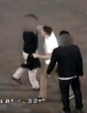 RILEY’s punch was captured on CCTV  


