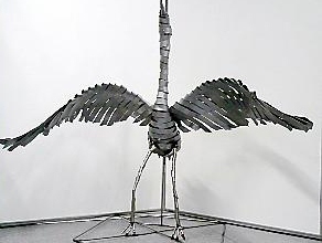 AIMING FOR THE HEAVENS: Liam Gilchrist’s heron took centre stage in a St Helens art competition. 
