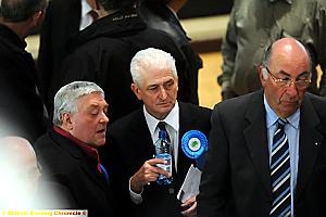 John Hudson (centre), survives to become Mayor next year
John Hudson (centre), survives to become Mayor next year