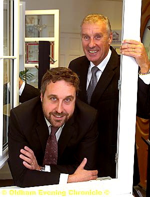 Michael and his father Robert in the new showroom 
