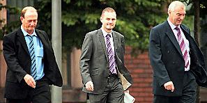 Graham Coupe, left, Richard Williams and Kevin Palliser, right, the directors of Lion Steel, deny charges of manslaughter and neglect Graham Coupe, left, Richard Williams and Kevin Palliser, right, the directors of Lion Steel, deny charges of manslaughter and neglect