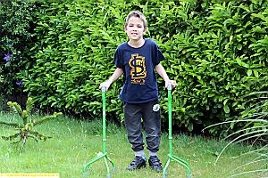 WALKING tall: Harley is back home after his operation WALKING tall: Harley is back home after his operation