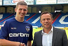 DANIEL TAYLOR is welcomed to Boundary Park by Latics boss Paul Dickov. DANIEL TAYLOR is welcomed to Boundary Park by Latics boss Paul Dickov.