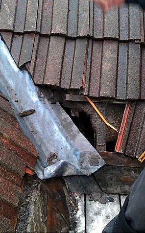 WATER poured into the building after lead flashing was stripped by thieves
WATER poured into the building after lead flashing was stripped by thieves