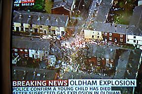 Sky TV’s helicopter captured the massive amount of damage caused by the blast
Sky TV’s helicopter captured the massive amount of damage caused by the blast