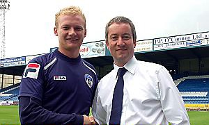 ALL SMILES . . . Neil Joy (right) with Robbie Simpson.
ALL SMILES . . . Neil Joy (right) with Robbie Simpson.