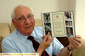 FOR Queen and country: Alan Hughes with his ‘Thank-You’ letter from the Queen. 
