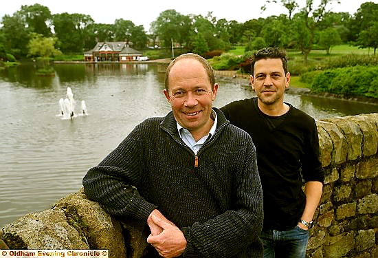 “Star-Cross’d” director Kevin Shaw (left) and writer Ian Kershaw at the setting of the play in Alexandra Park. “Star-Cross’d” director Kevin Shaw (left) and writer Ian Kershaw at the setting of the play in Alexandra Park.