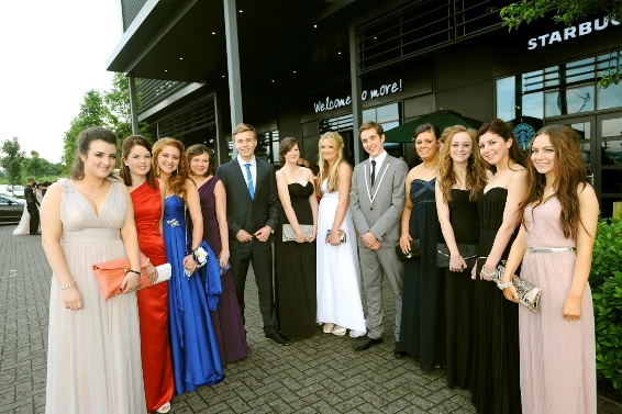 ARRIVING in style . . . Newman College pupils at the Village, Ashton for their prom night
ARRIVING in style . . . Newman College pupils at the Village, Ashton for their prom night