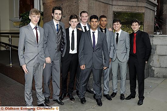 HERE come the boys in their sharp suits. HERE come the boys in their sharp suits.