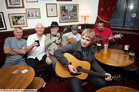 HITTING the right note: Kieran McMahon with fellow folk musicians at the Waggon Inn
HITTING the right note: Kieran McMahon with fellow folk musicians at the Waggon Inn