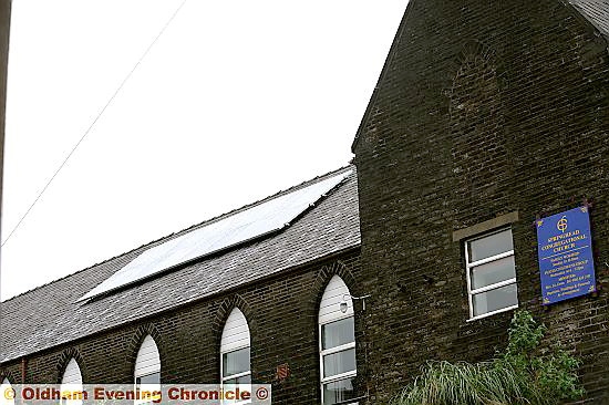 Solar panels on the church roof
Solar panels on the church roof