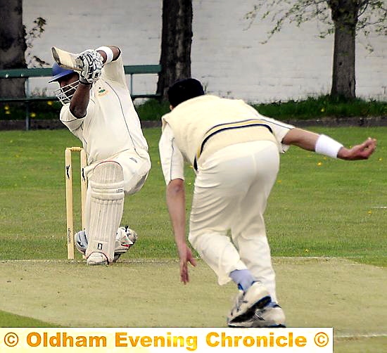 HASNAIN ABBAS (above) and Kyle Roberts (inset) will be key players in Werneth’s bid for Twenty20 glory on Sunday.
HASNAIN ABBAS (above) and Kyle Roberts (inset) will be key players in Werneth’s bid for Twenty20 glory on Sunday.