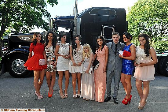 TRUCKED IN: Radclyffe students looked their best for the party — and certainly made an entrance
TRUCKED IN: Radclyffe students looked their best for the party — and certainly made an entrance