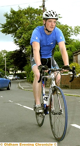 IN training: Chris puts in the miles.
IN training: Chris puts in the miles.
