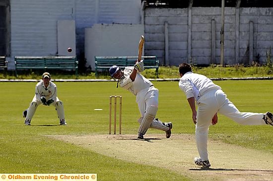 JOHN SLATER, pictured hitting out during Werneth’s Twenty20 quarter-final defeat against Middleton on Sunday, will be hoping to be among the runs for his team this weekend. JOHN SLATER, pictured hitting out during Werneth’s Twenty20 quarter-final defeat against Middleton on Sunday, will be hoping to be among the runs for his team this weekend.