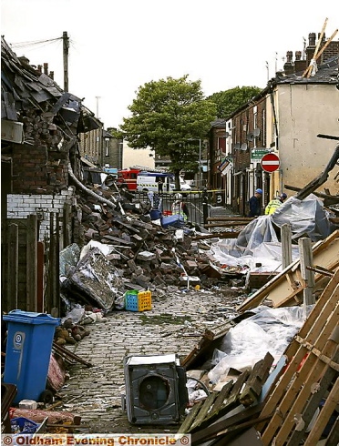 The scene of devastation after the blast
The scene of devastation after the blast