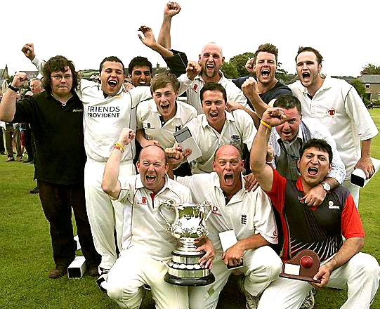 AT LAST . . . Delph celebrate after winning the Sykes Cup. AT LAST . . . Delph celebrate after winning the Sykes Cup.